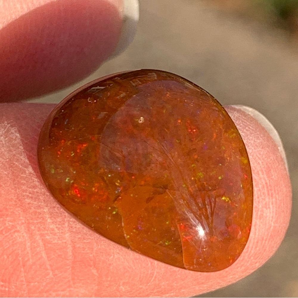 4.54 Ct Rare Natural Ethiopian Mezezo Shewa Chocolate Fire Opal - Picture 17 of 17
